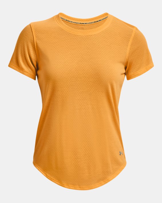 Women's UA Streaker Run Short Sleeve, Orange, pdpMainDesktop image number 4